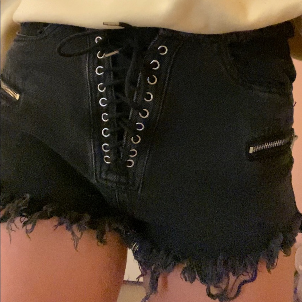 Tie up Jean shorts